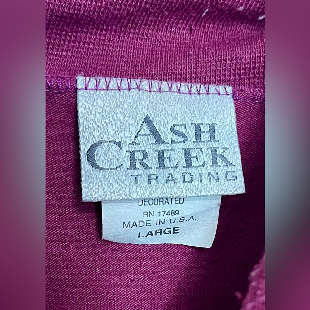 Ash Creek Wine Colored Soft Wear Long Sleeve Turtleneck Size Large Vintage - Picture 2 of 7